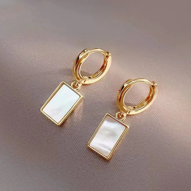 2024 Korean New Simple Temperament Circle Pearl Earrings Fashion Small Versatile Earrings Women's Jewelry